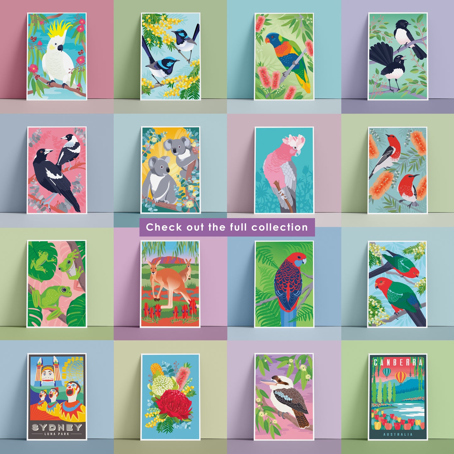 Australiana art print collection by Sarah Epstein Studio.