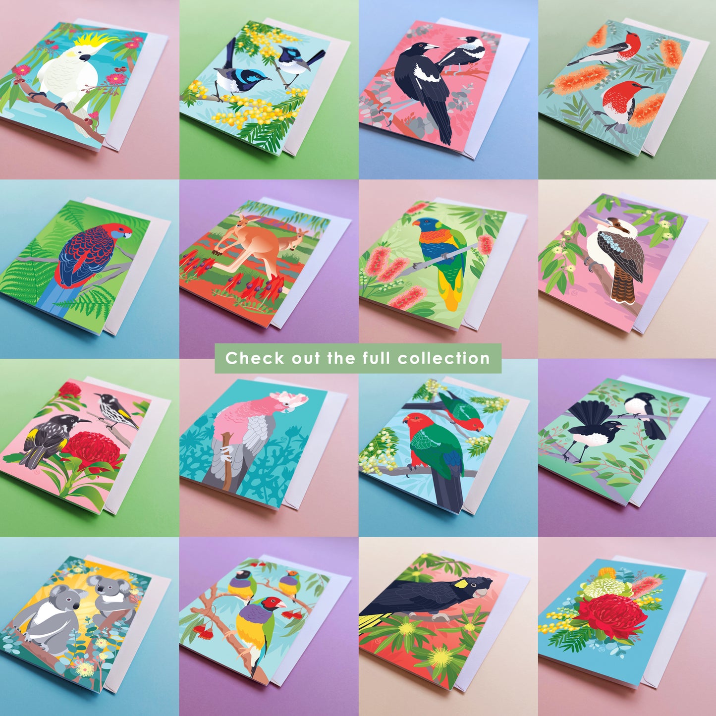 Australiana greeting cards collection by Sarah Epstein Studio.