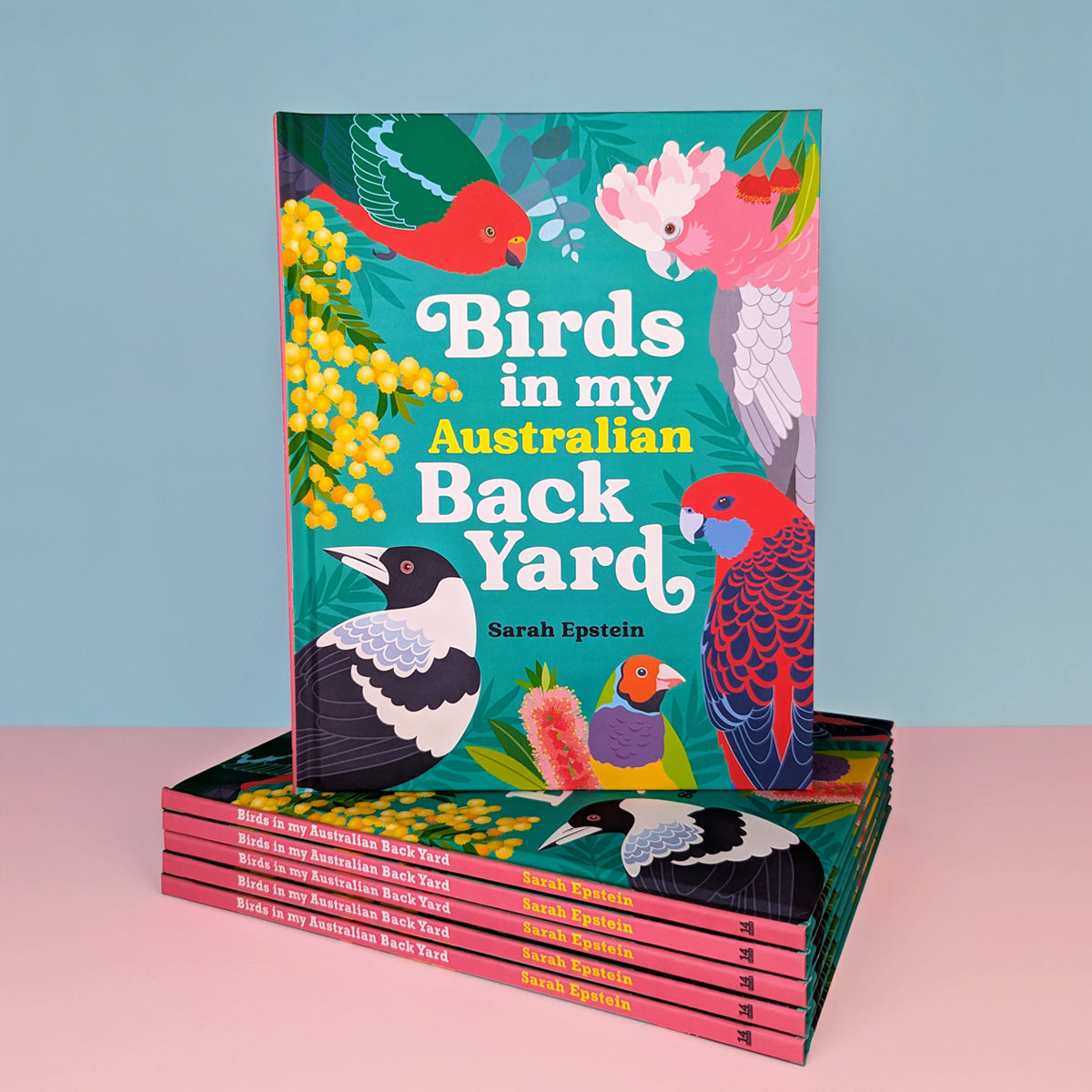 Birds in my Australian Back Yard hardcover picture book by Sarah Epstein.