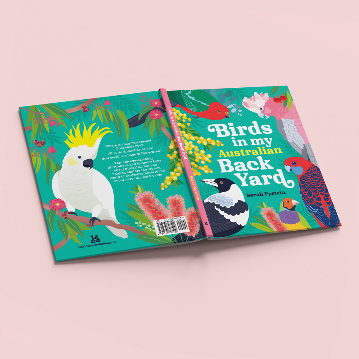 Birds in my Australian Back Yard hardcover picture book by Sarah Epstein.