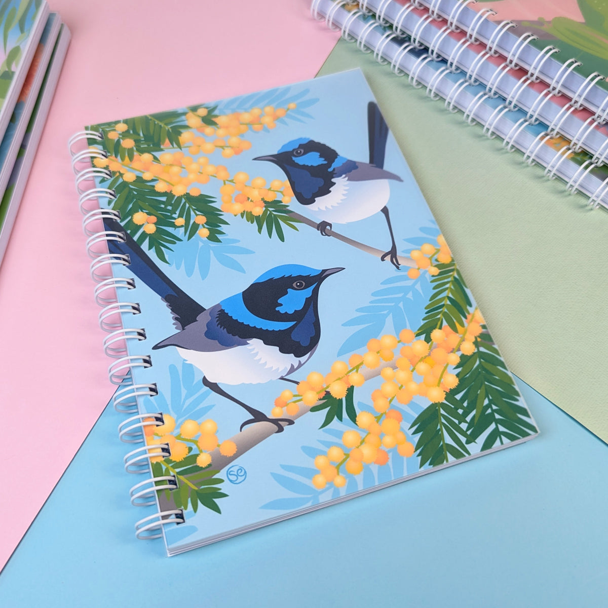 Superb Fairy-wren A5 notebook by Sarah Epstein Studio.