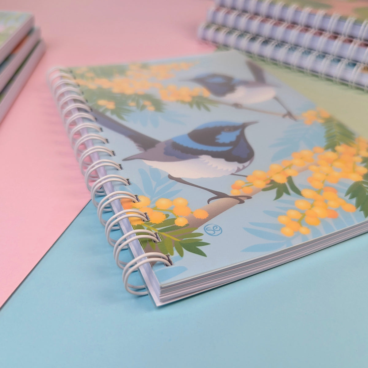 Superb Fairy-wren A5 notebook by Sarah Epstein Studio.