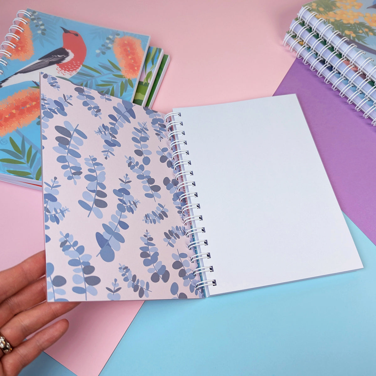 Australian Magpie A5 notebook by Sarah Epstein Studio.