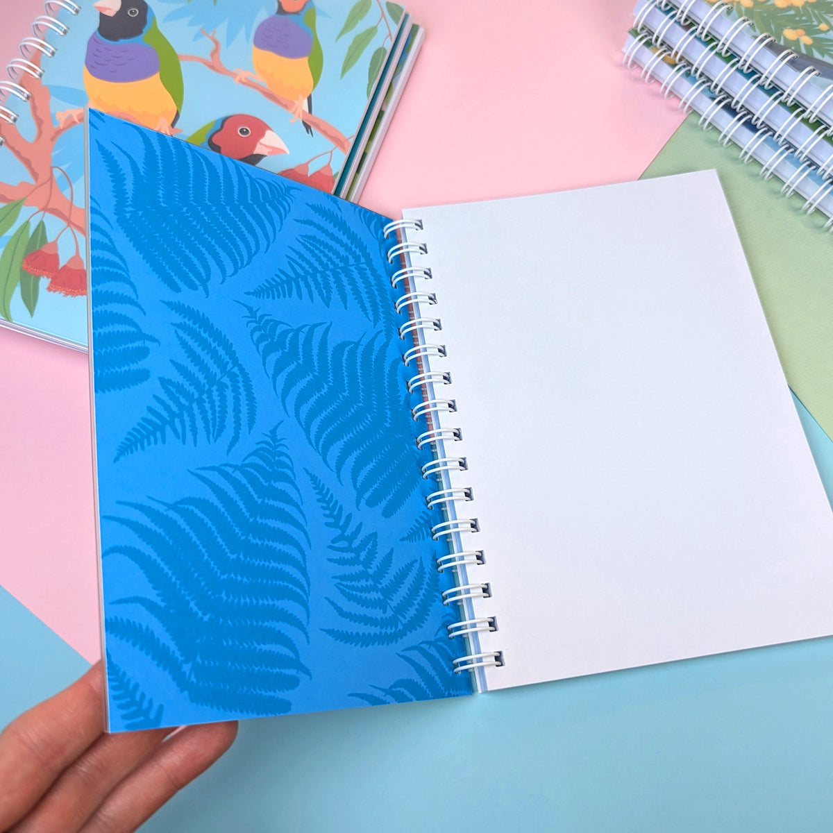 Crimson Rosella A5 notebook by Sarah Epstein Studio.