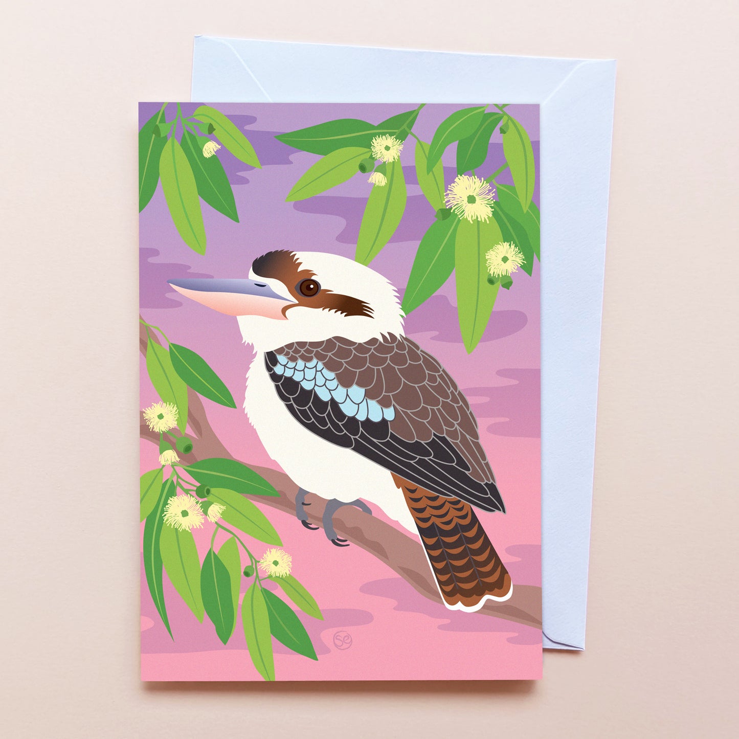 Laughing Kookaburra greeting card by Sarah Epstein Studio.