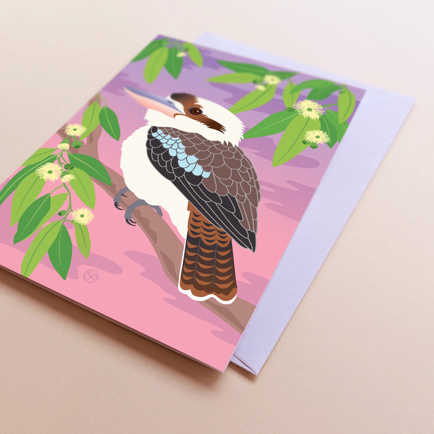 Laughing Kookaburra greeting card by Sarah Epstein Studio.