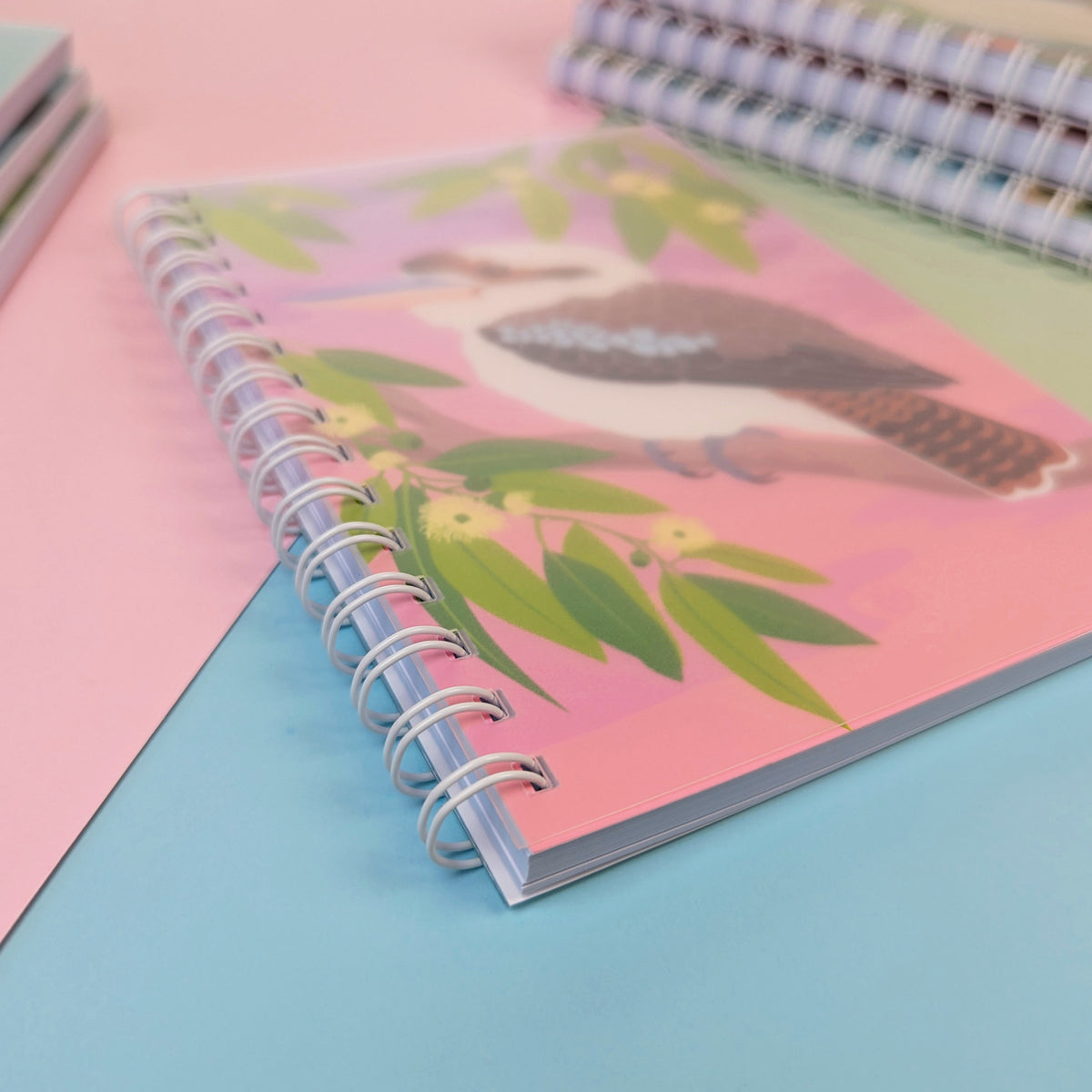 Laughing Kookaburra A5 notebook by Sarah Epstein Studio.