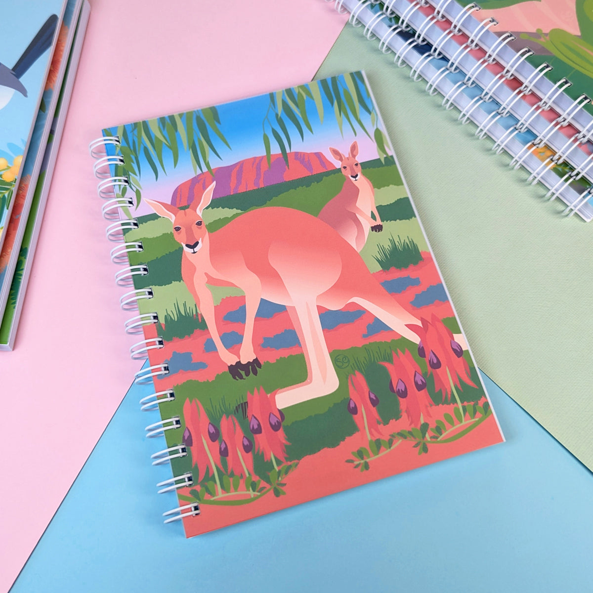 Red Kangaroo A5 notebook by Sarah Epstein Studio.