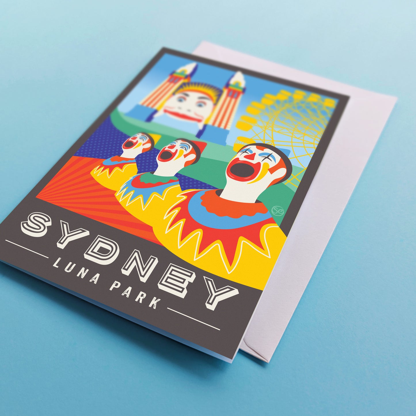 Sydney Luna Park greeting card by Sarah Epstein Studio.