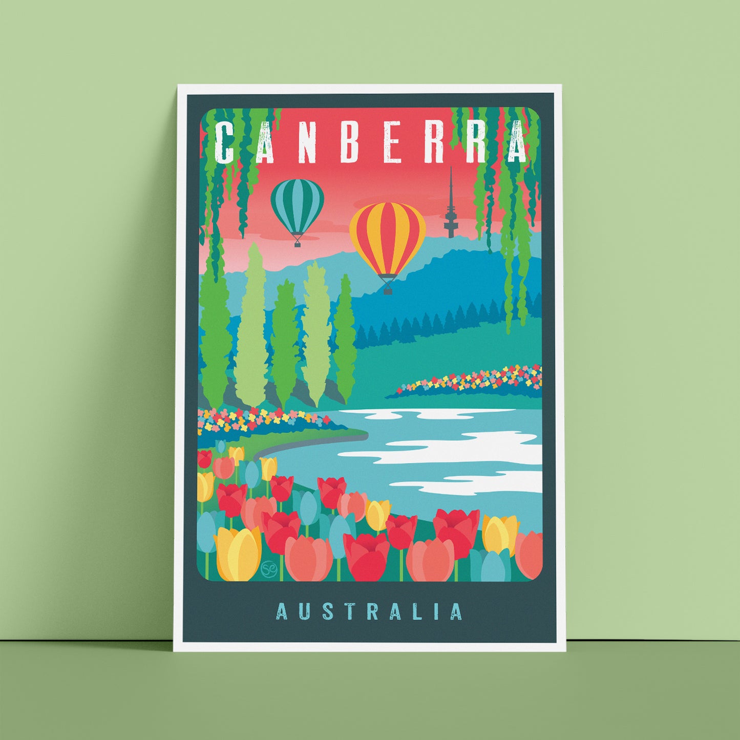 Canberra giclee art print by Sarah Epstein Studio.