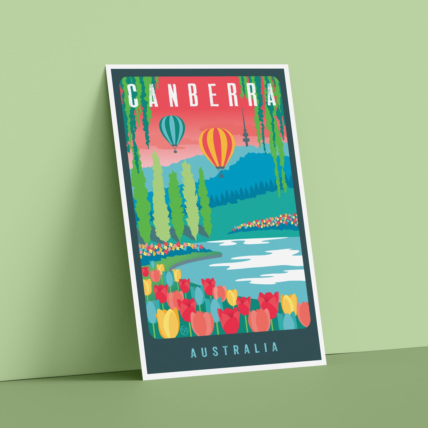 Canberra giclee art print by Sarah Epstein Studio.