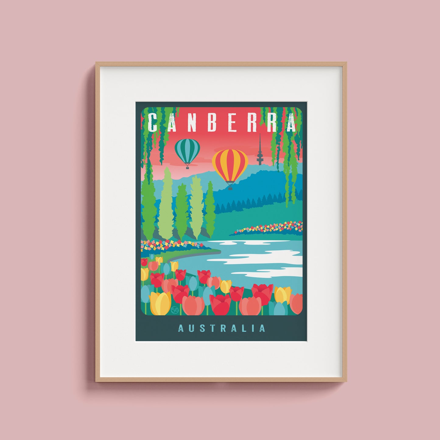 Canberra giclee art print by Sarah Epstein Studio.