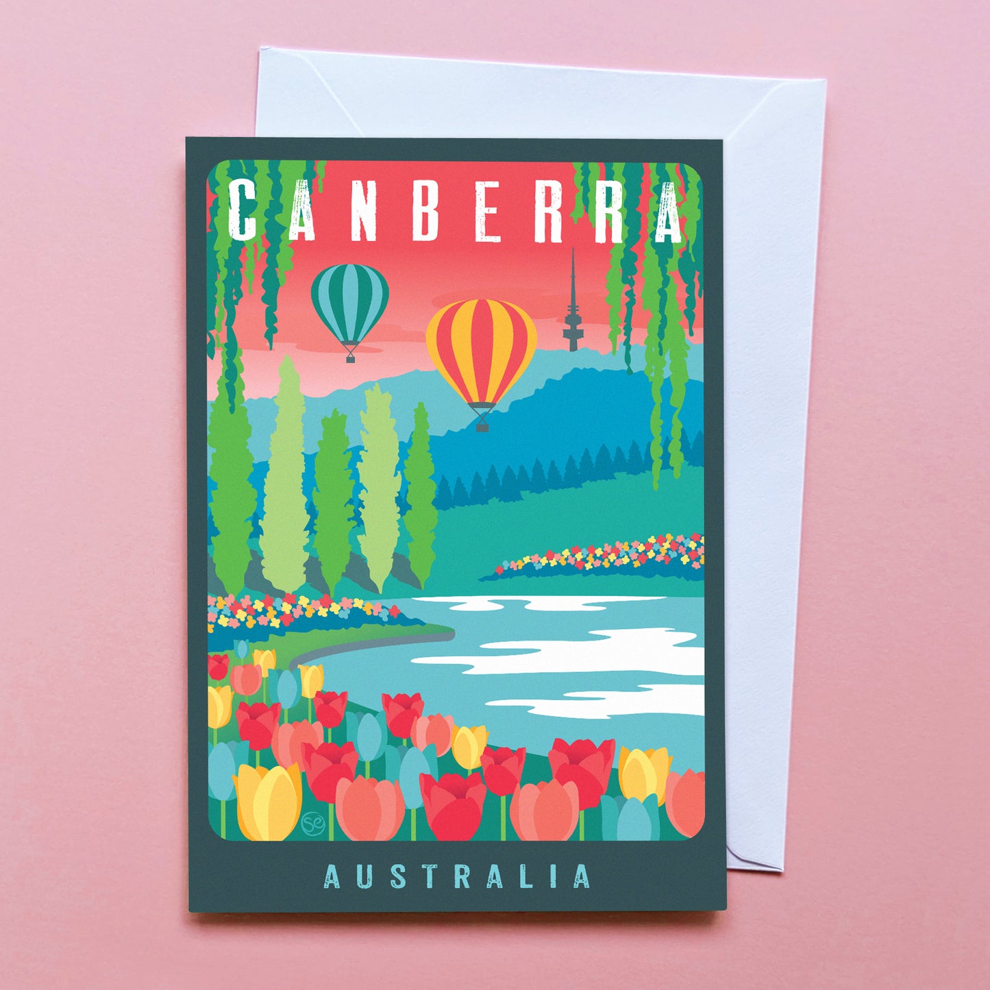 Canberra greeting card by Sarah Epstein Studio.