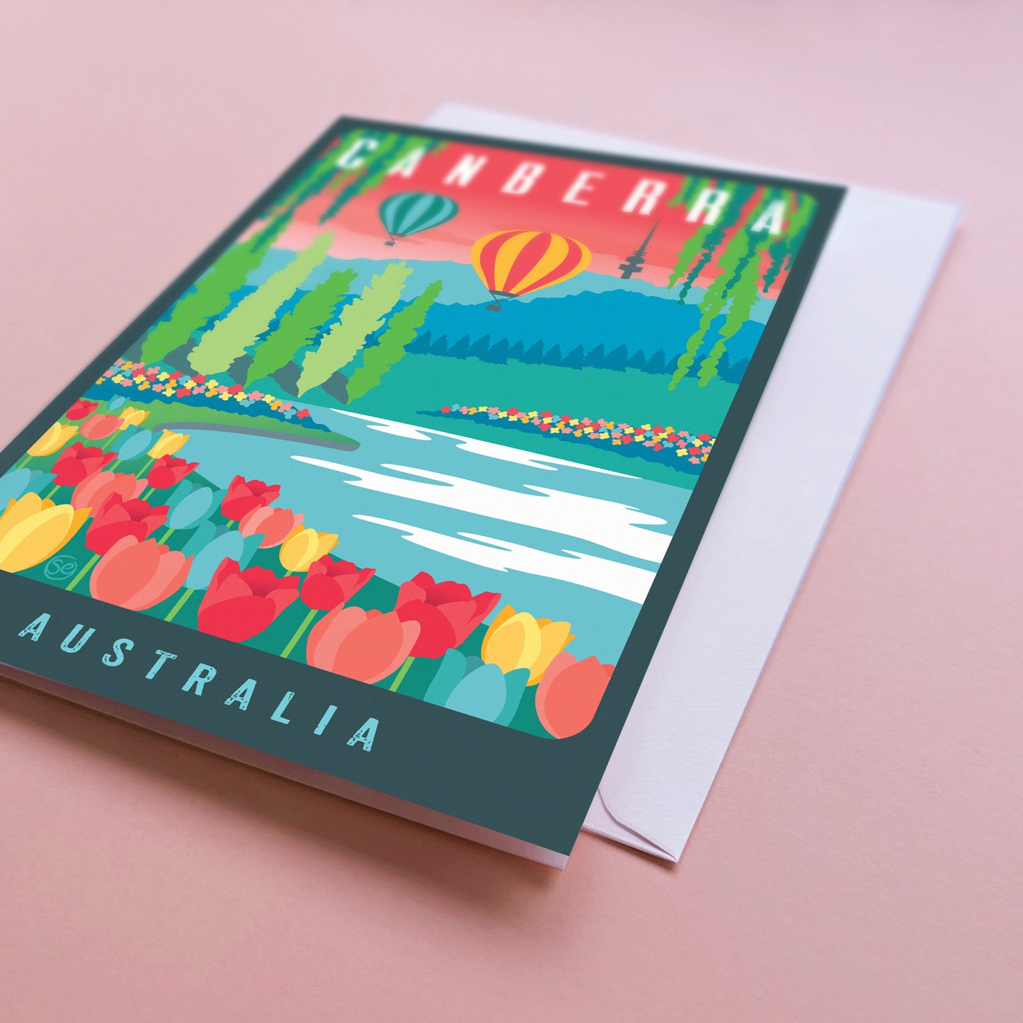 Canberra greeting card by Sarah Epstein Studio.