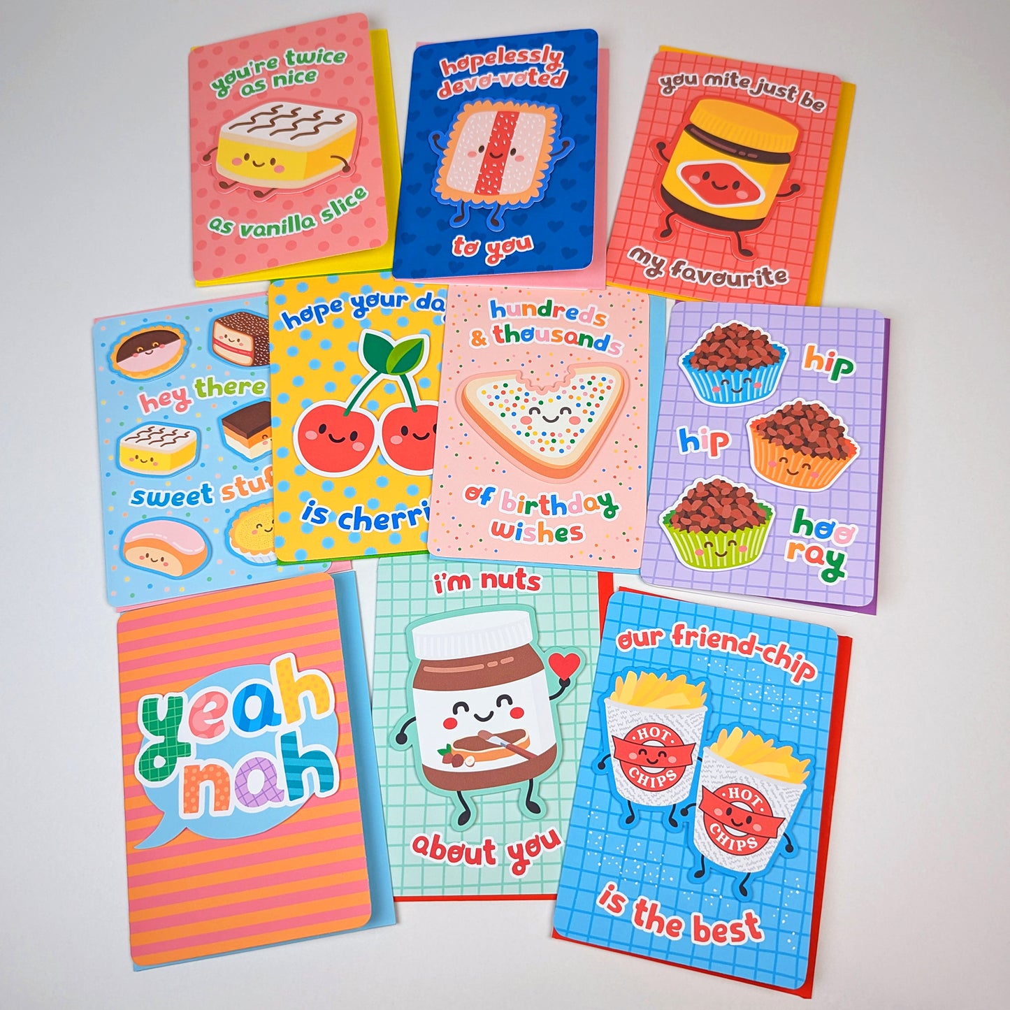 Kawaii 2D greeting cards by Sarah Epstein Studio.