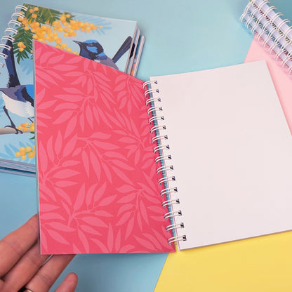 Sulphur-crested Cockatoo A5 notebook by Sarah Epstein Studio.