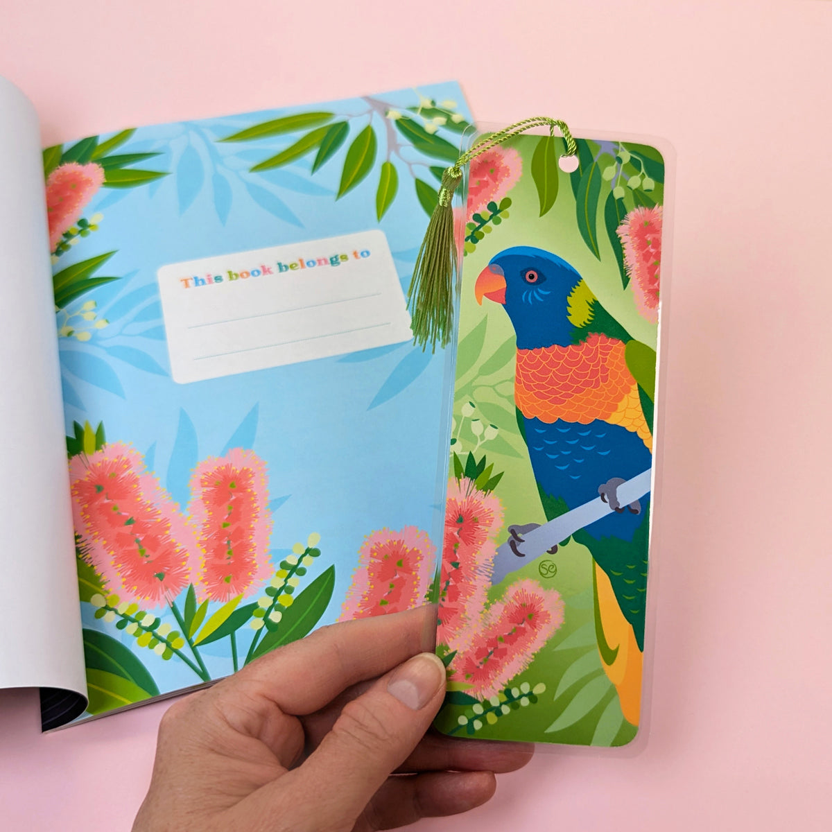 Rainbow Lorikeet bookmark by Sarah Epstein Studio.