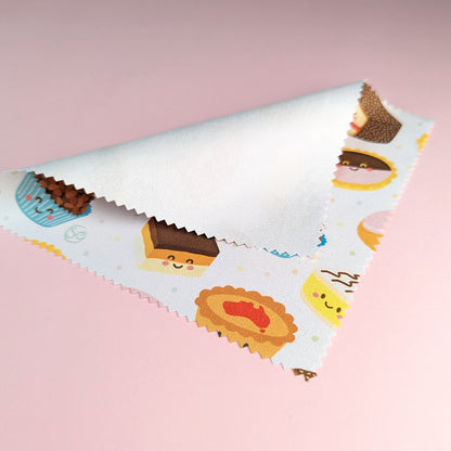 Aussie Bakery microfibre lens cloth by Sarah Epstein Studio.