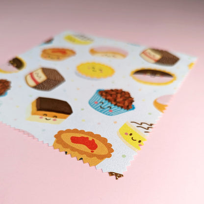 Aussie Bakery microfibre lens cloth by Sarah Epstein Studio.