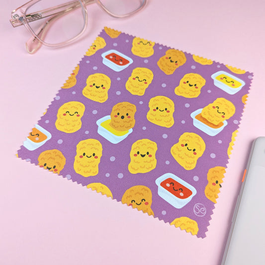 Chicken Nuggets microfibre lens cloth by Sarah Epstein Studio.