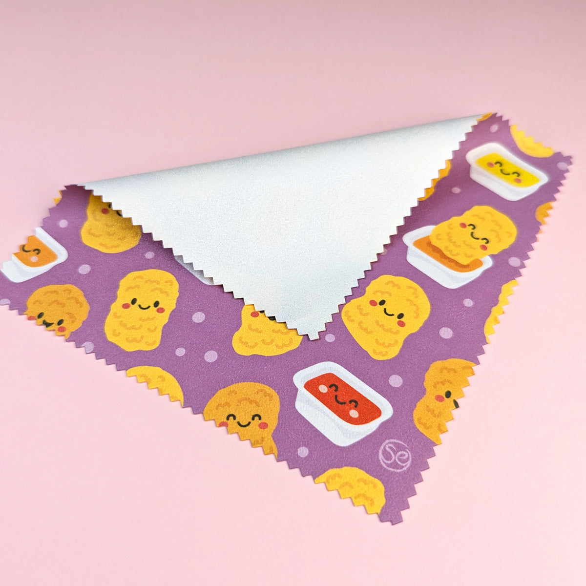 Chicken Nuggets microfibre lens cloth by Sarah Epstein Studio.