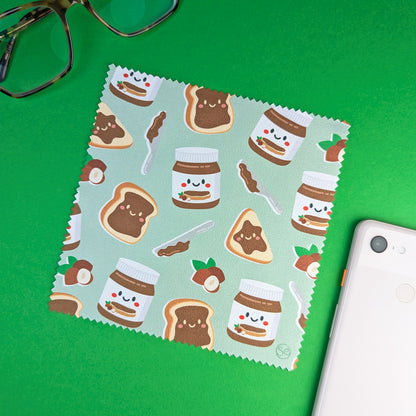 Nutella microfibre lens cloth by Sarah Epstein Studio.