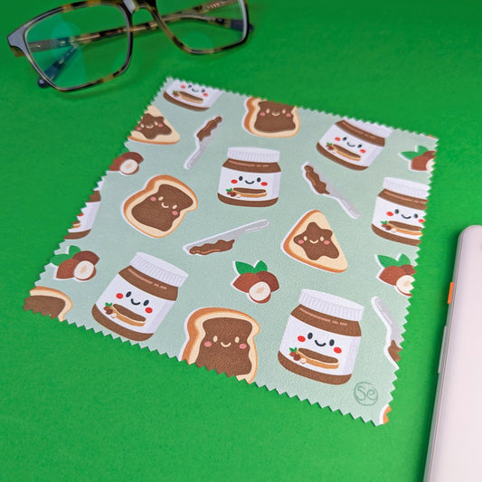 Nutella microfibre lens cloth by Sarah Epstein Studio.