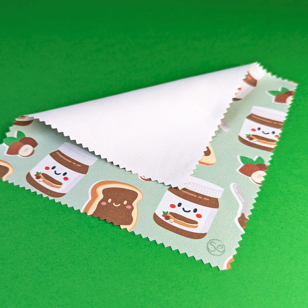 Nutella microfibre lens cloth by Sarah Epstein Studio.
