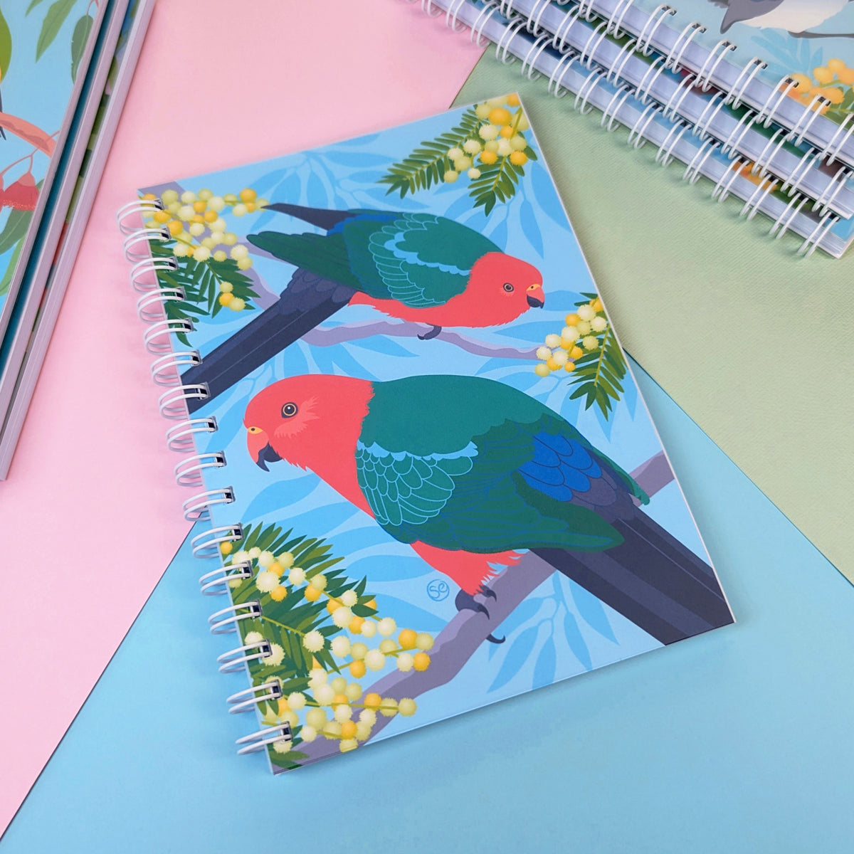 Australian King Parrot A5 notebook by Sarah Epstein Studio.