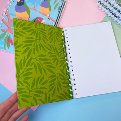 Australian King Parrot A5 notebook by Sarah Epstein Studio.