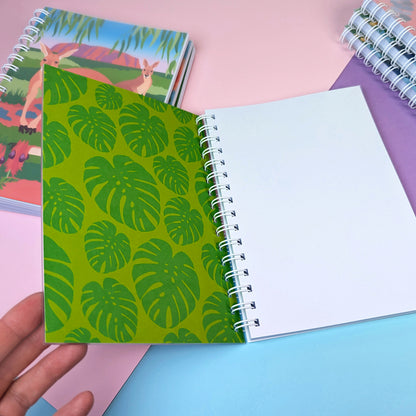 Green Tree Frog A5 notebook by Sarah Epstein Studio.