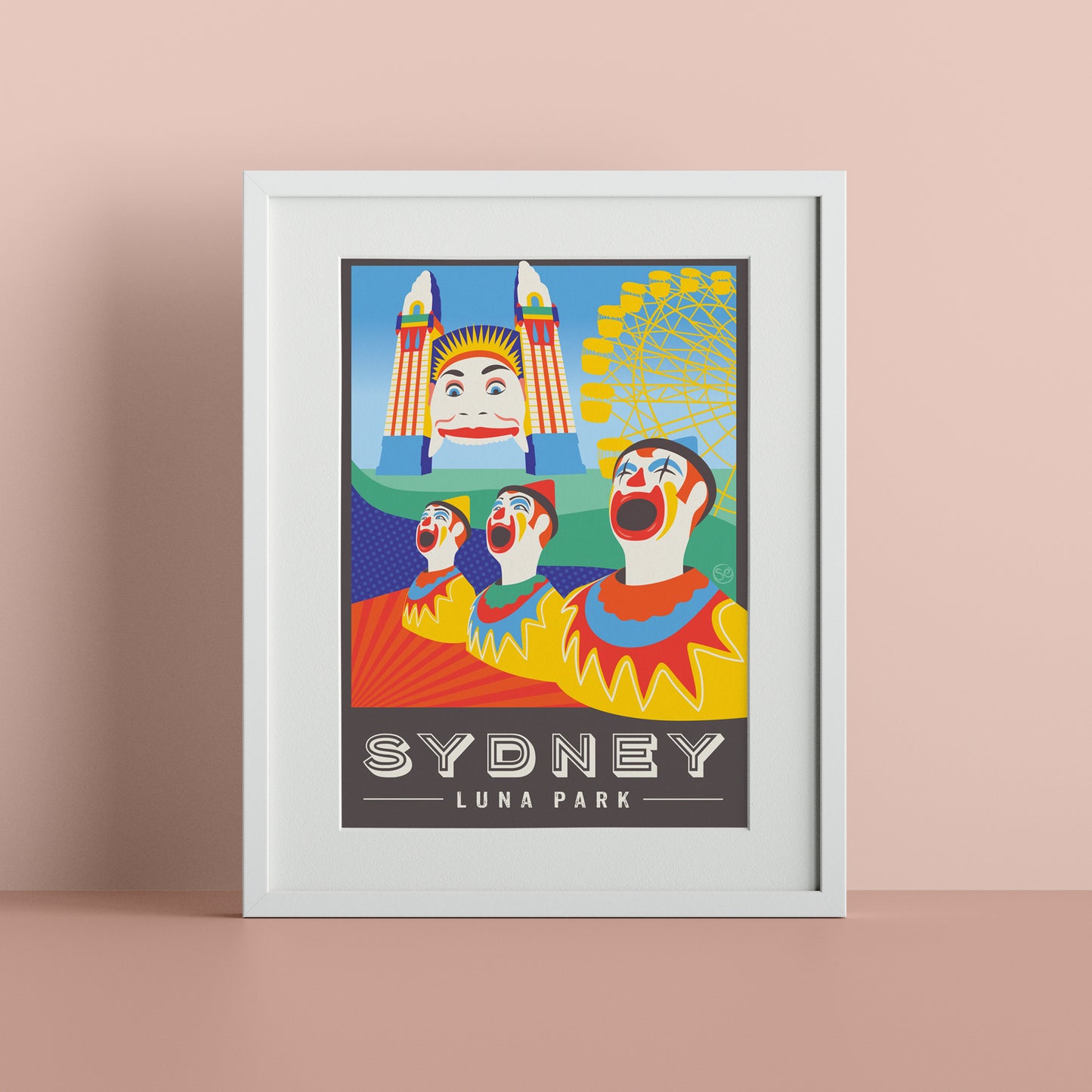 Sydney Luna Park giclee art print by Sarah Epstein Studio.