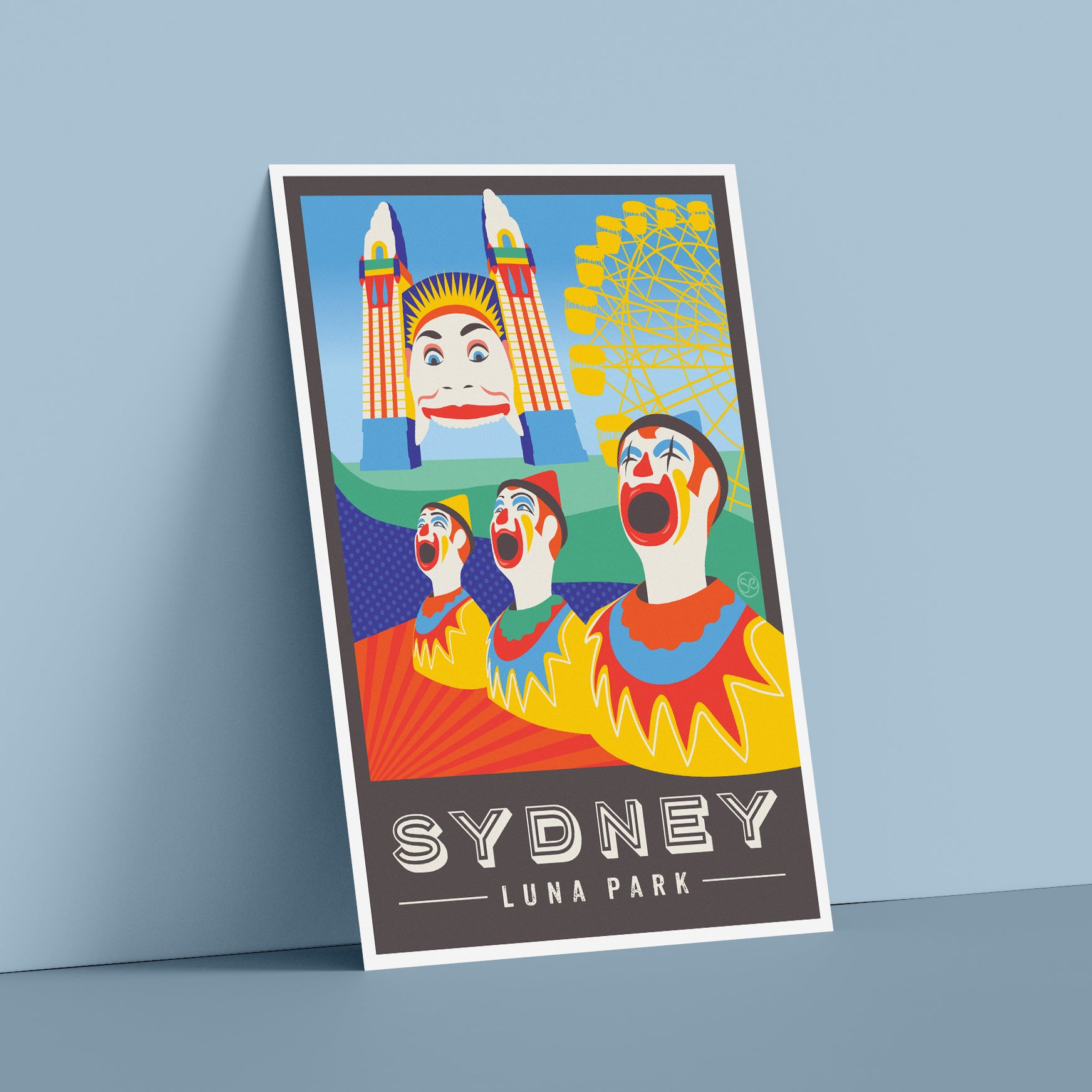 Sydney Luna Park giclee art print by Sarah Epstein Studio.