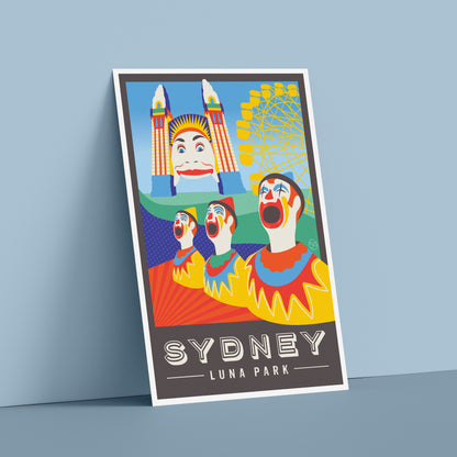 Sydney Luna Park giclee art print by Sarah Epstein Studio.