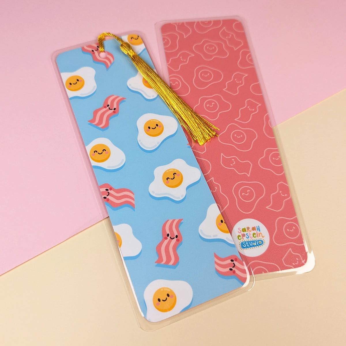 Bacon and eggs bookmark by Sarah Epstein Studio.