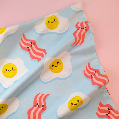 Bacon and Eggs cushion cover 40x40cm by Sarah Epstein Studio.