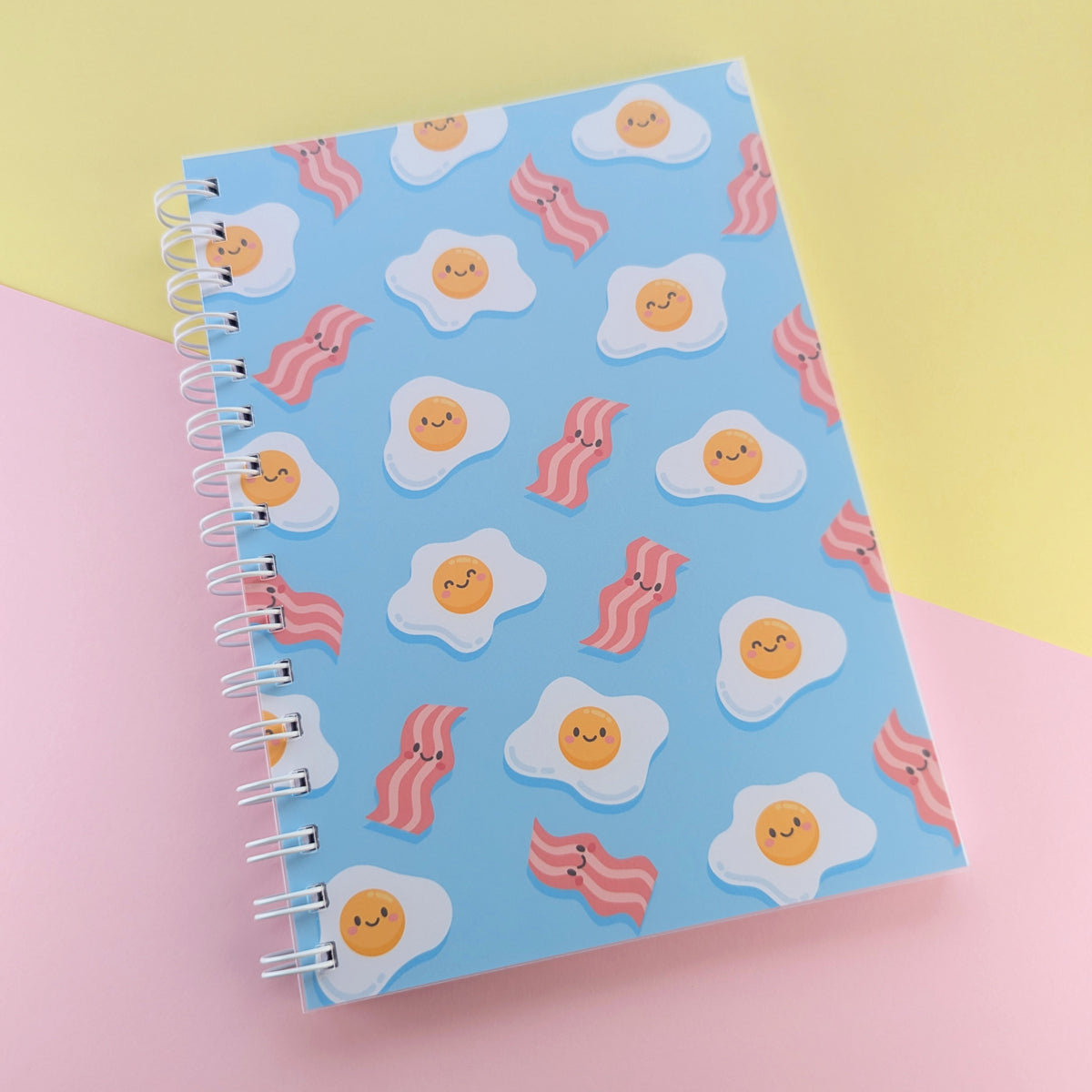 Bacon and Eggs A5 notebook by Sarah Epstein Studio.