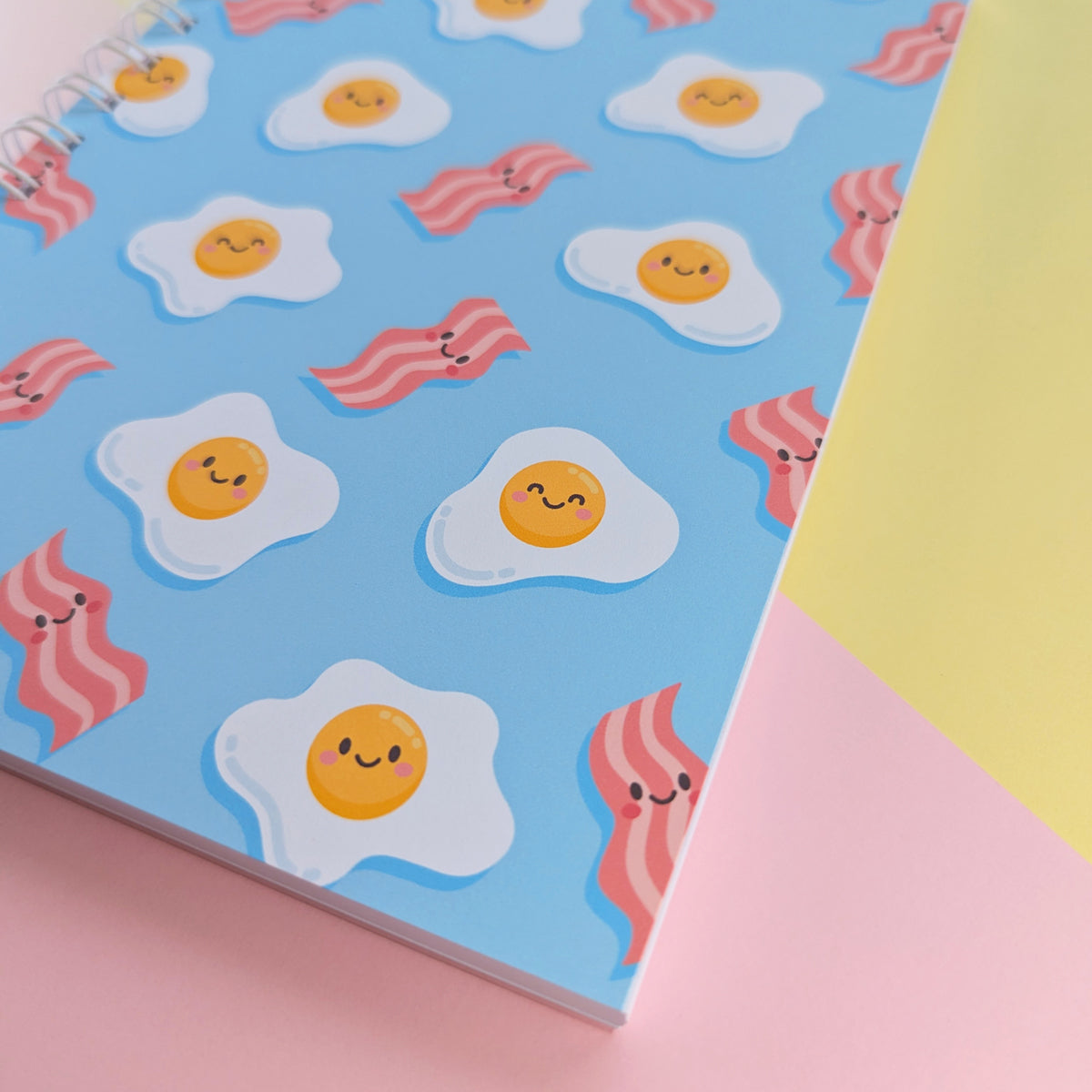 Bacon and Eggs A5 notebook by Sarah Epstein Studio.