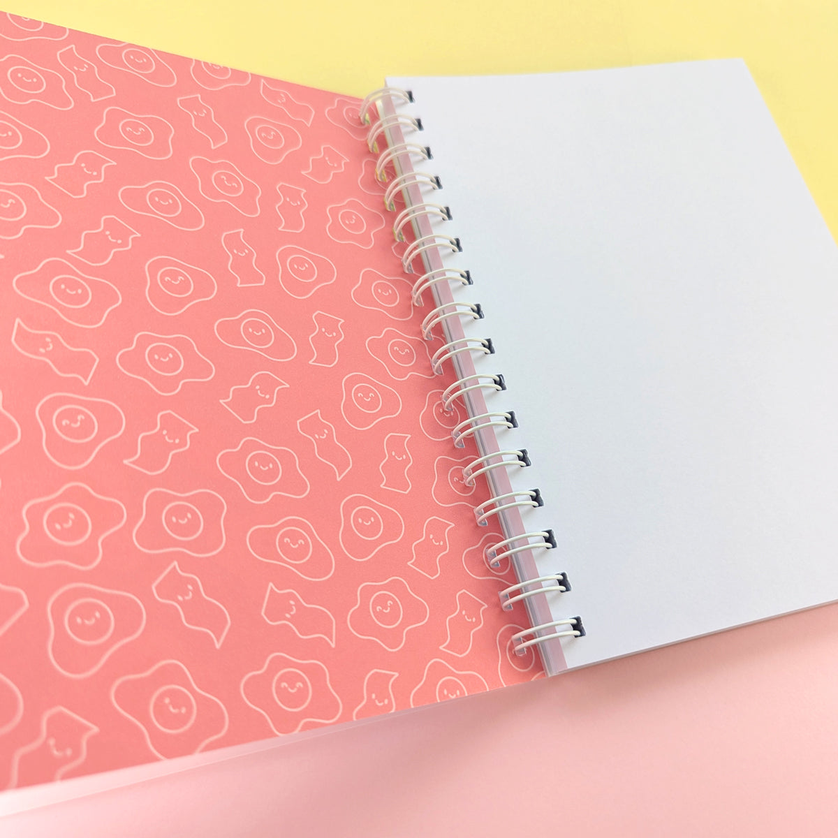 Bacon and Eggs A5 notebook by Sarah Epstein Studio.