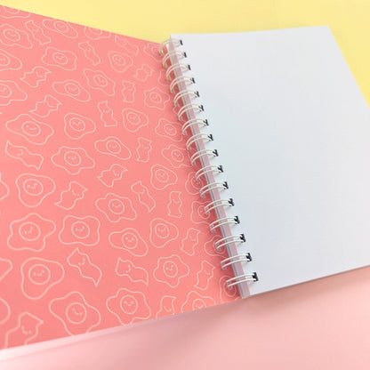 Bacon and Eggs A5 notebook by Sarah Epstein Studio.