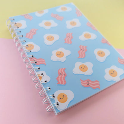 Bacon and Eggs A5 notebook by Sarah Epstein Studio.