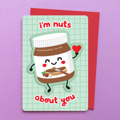 I’m Nuts About You 2D greeting card by Sarah Epstein Studio.