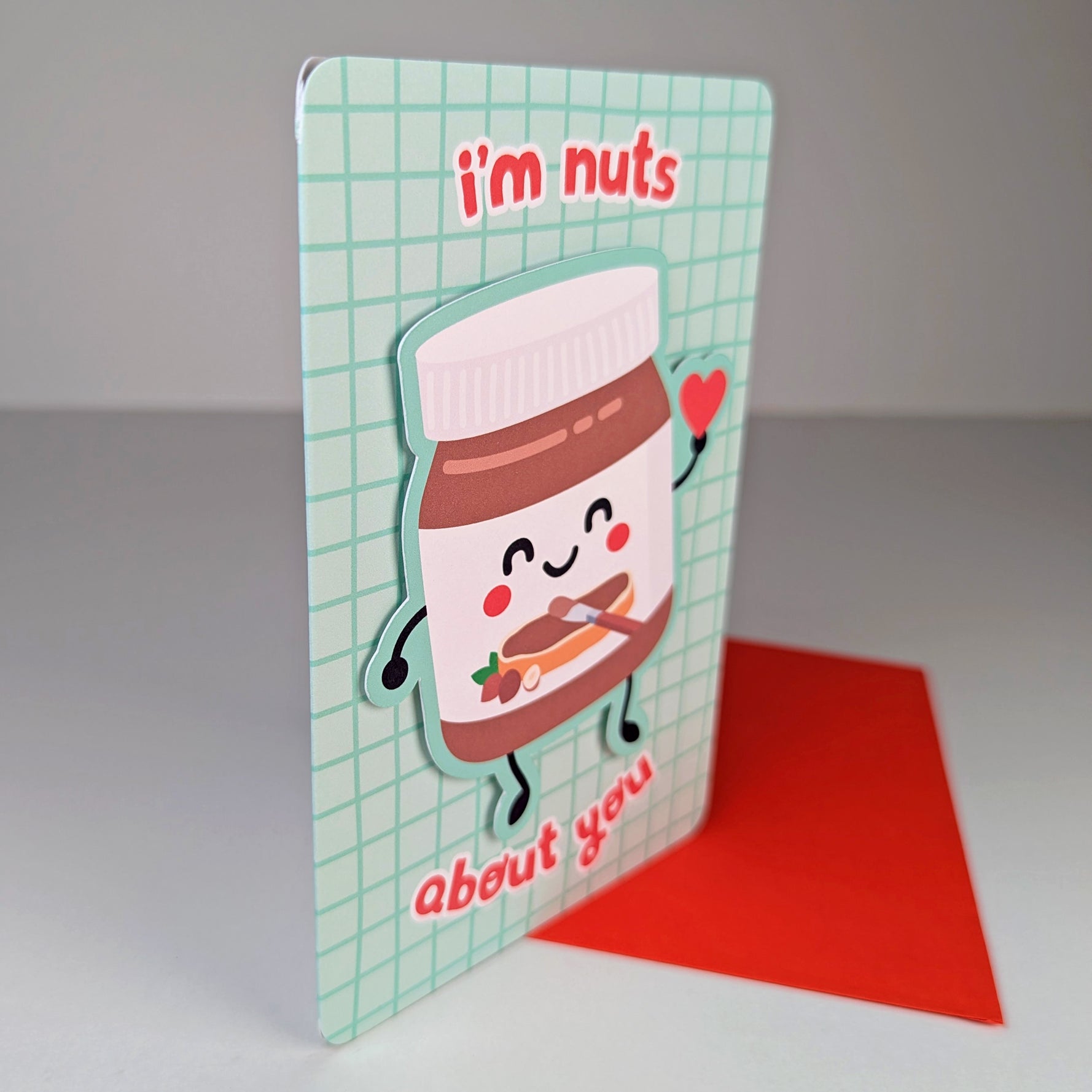 I’m Nuts About You 2D greeting card by Sarah Epstein Studio.