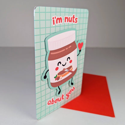 I’m Nuts About You 2D greeting card by Sarah Epstein Studio.