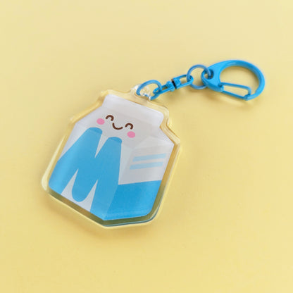 Kawaii Big M acrylic keychain by Sarah Epstein Studio.
