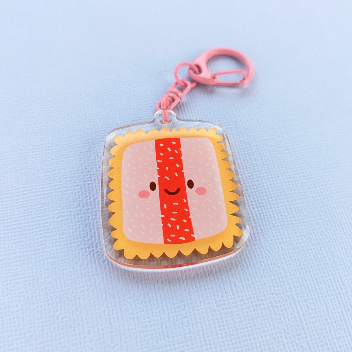 Kawaii Iced VoVo acrylic keychain by Sarah Epstein Studio.