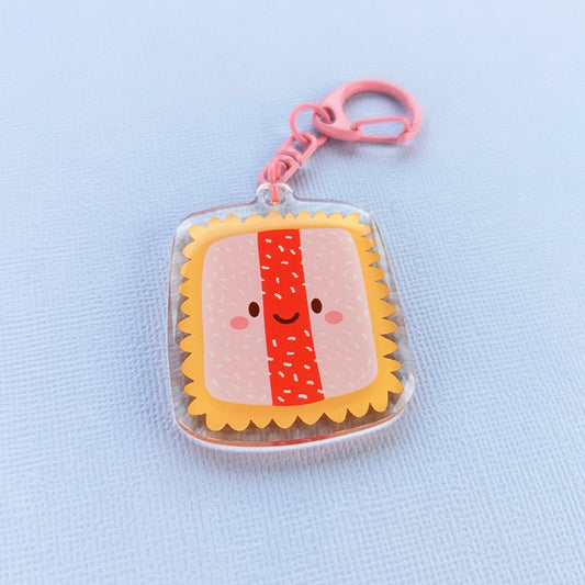 Kawaii Iced VoVo acrylic keychain by Sarah Epstein Studio.