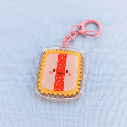 Kawaii Iced VoVo acrylic keychain by Sarah Epstein Studio.