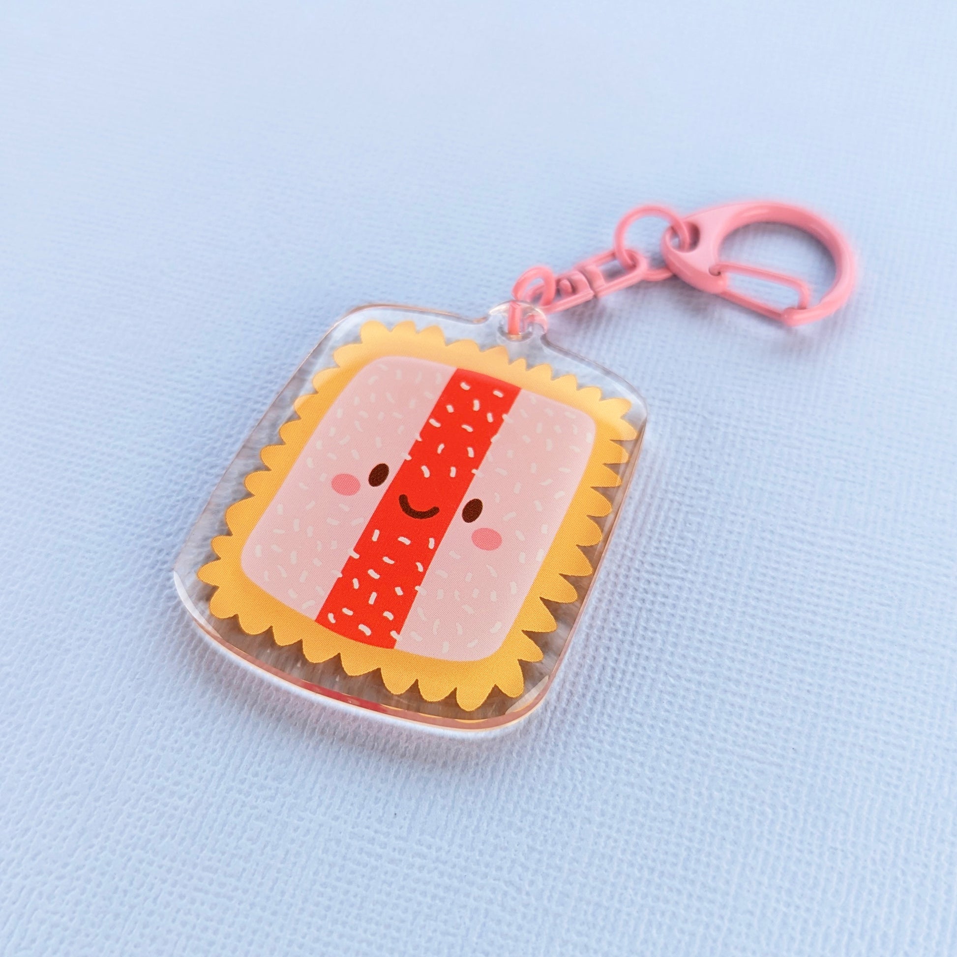 Kawaii Iced VoVo acrylic keychain by Sarah Epstein Studio.