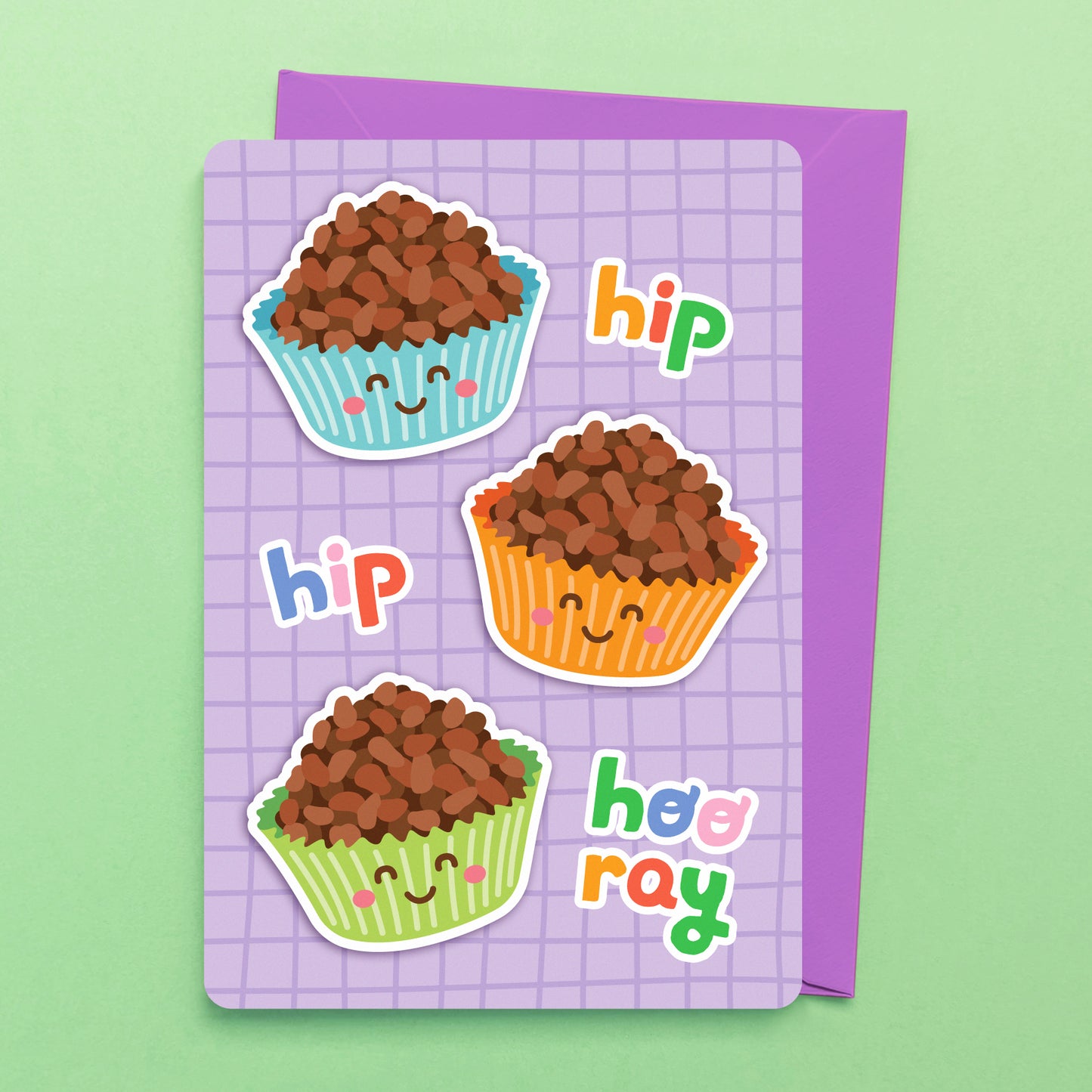 Chocolate crackles greeting card by Sarah Epstein Studio.